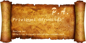 Privigyei Afrodité névjegykártya